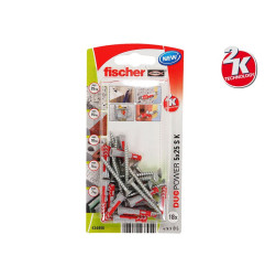 Комплект универсални дюбели с винт Fischer DUOPOWER S K - 5 x 25 мм