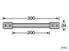 Пластична дръжка за куфари с метална вложка Adam Hall 3426 - Схема