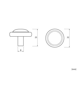 MD-3350 Retro Furniture Handle - scheme