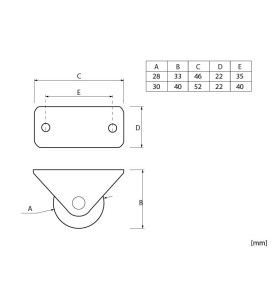 XHV 2-way Castor - scheme