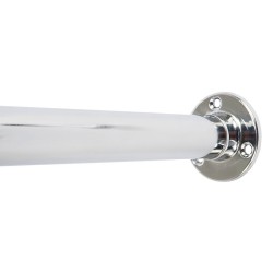 GTV Round Metal Wardrobe Rail - 1 m, 25 mm, Chrome