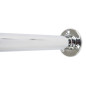 GTV Round Metal Wardrobe Rail - 1 m, 25 mm, Chrome