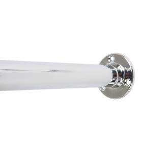 Round Metal Wardrobe Rail - 3 m, 25 mm, Chrome