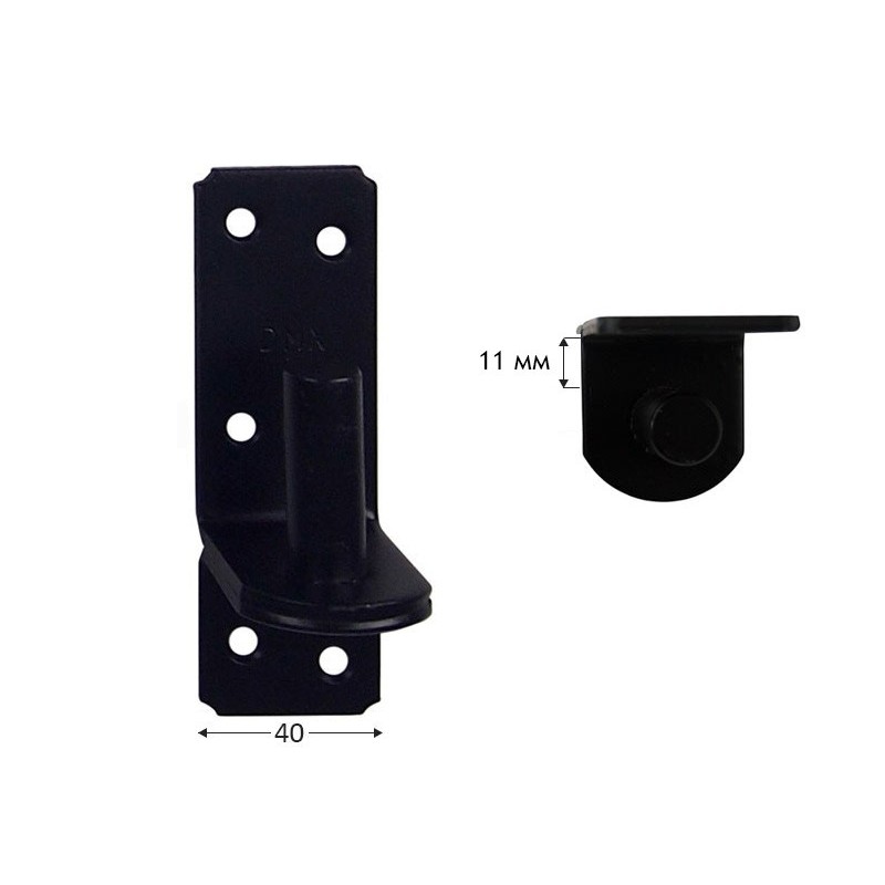 DMX ZP Hinge Pin For Gate Strap - 11 mm, ∅16 мм, Black