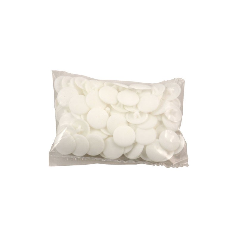 Plastic Caps For Furniture Screws - White, PZ 2/PH 2