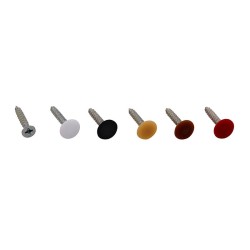 Plastic Caps For Furniture Screws - White, PZ 2/PH 2