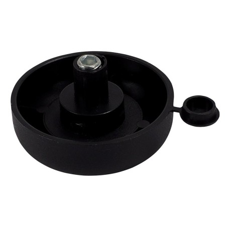 KAMA Plastic Furniture Foot With Adjustment - 17 mm, Black