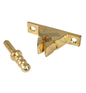 Metal Door Stopper With Locking Mechanism - Gold