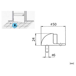 Door Stopper 4066A5 - Matt Gold