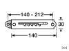 Телескопична подпора за капаци на кутии 8734 - 5 степени, Схема