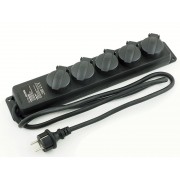 Adam Hall 8747 5-Outlet Power Strip with IP44 Rating