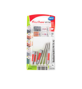 Fischer DUOSEAL Universal Plugs With Screw - 6 x 38 mm S PH TX A2