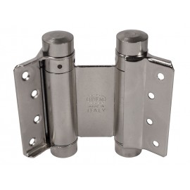 IBFM Double Acting Spring Hinges Set - 75 mm, Nickel, Up to 15 kg doors