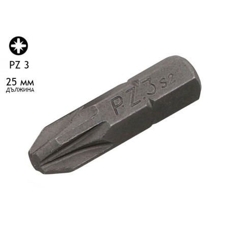 KAMA PZ Screwdriver Bit - PZ 3, 25 mm