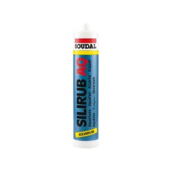 Силикон за аквариуми, терариуми и стъклени витрини Soudal Silirub AQ - Черен