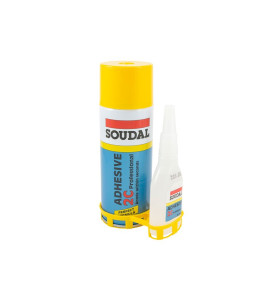 Ултрабързо лепило с активатор Soudal 2C - 100 гр + 400 мл