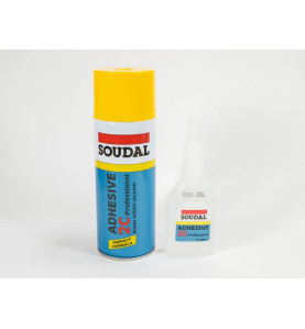 Ултрабързо лепило с активатор Soudal 2C - 100 гр + 400 мл