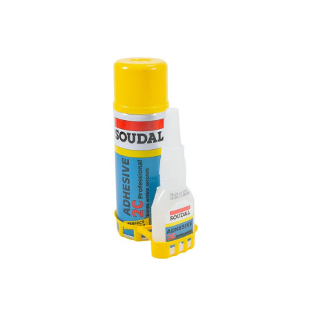 Ултрабързо лепило с активатор Soudal 2C - 50 гр + 200 мл