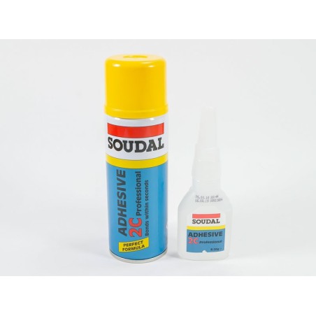 Ултрабързо лепило с активатор Soudal 2C - 50 гр + 200 мл
