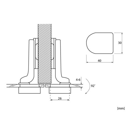 KAMA Glass Door Hinges 1 - Half Overlay