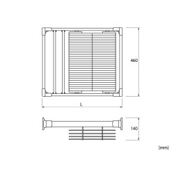 AM019 Trousers Rack With Basket - 764 mm
