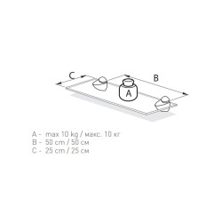 KAMA Pelican Shelf Support - Medium, Matt Nickel