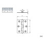 Metal Pivot Furniture Hinge - 50 х 50 mm