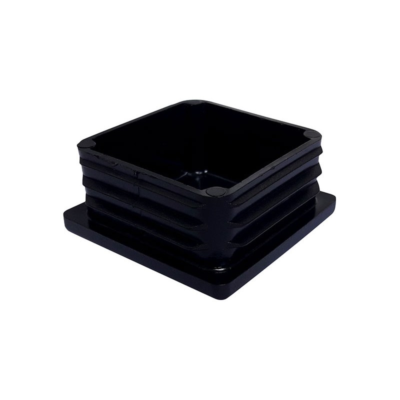 Square Tube End Cap - 50 x 50 mm, Black
