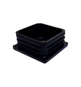 Square Tube End Cap - 50 x 50 mm, Black