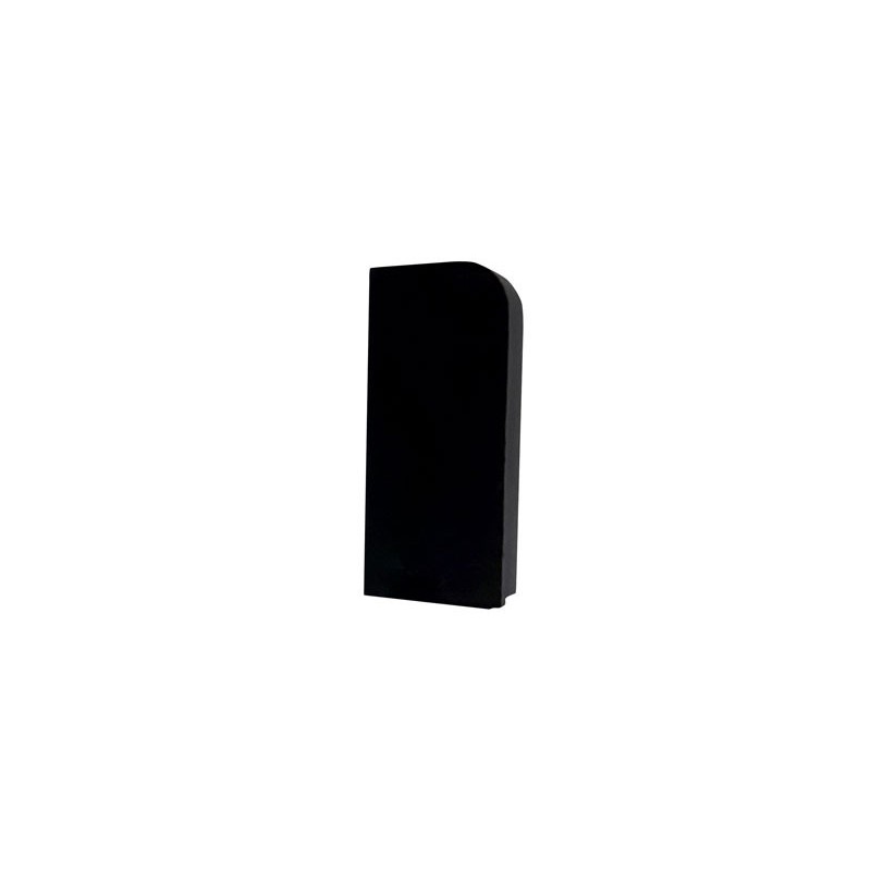 End Cap For PVC Convex Skirting - Mini, Left, Black