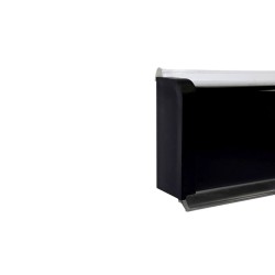 End Cap For PVC Convex Skirting - Mini, Left, Black