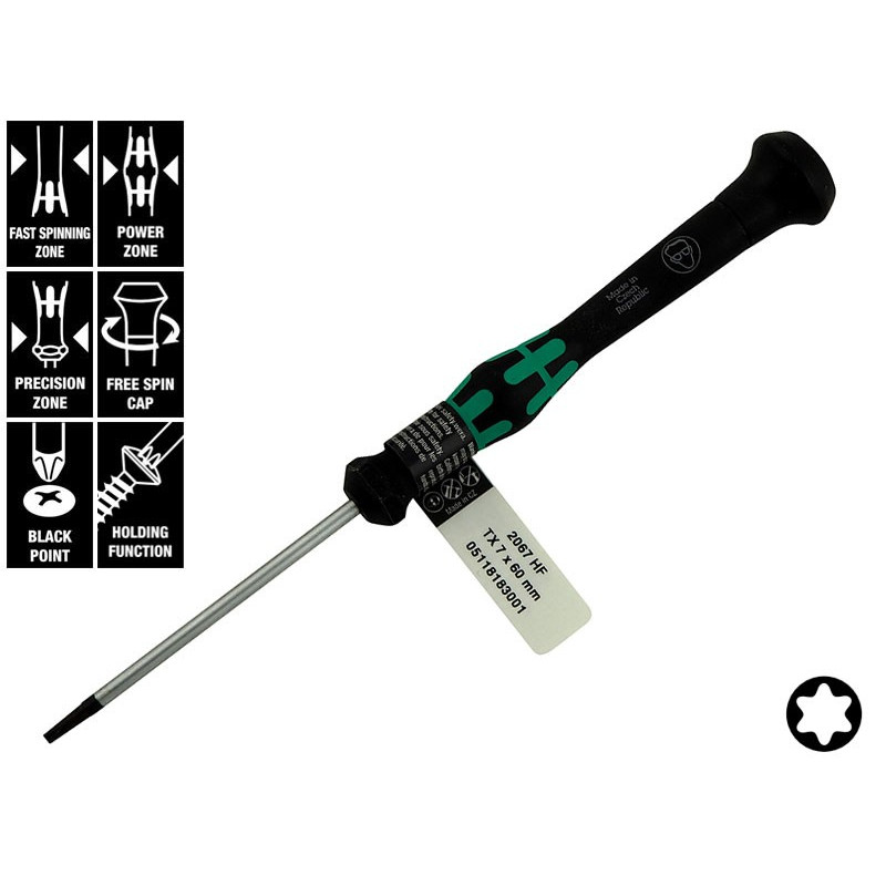 Wera Kraftform Micro 2067 TORX HF Screwdriver - TX 8