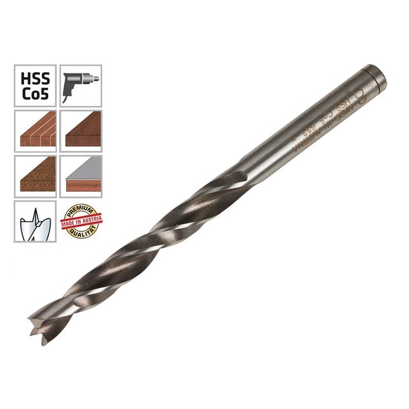 Alpen HSS Cobalt Holz Drill Bit For Wood - 5.0 mm