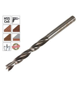 Alpen HSS Cobalt Holz Drill Bit For Wood - 8 mm