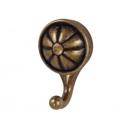 Sol G4 Furniture Hook - Single, Antique Brass