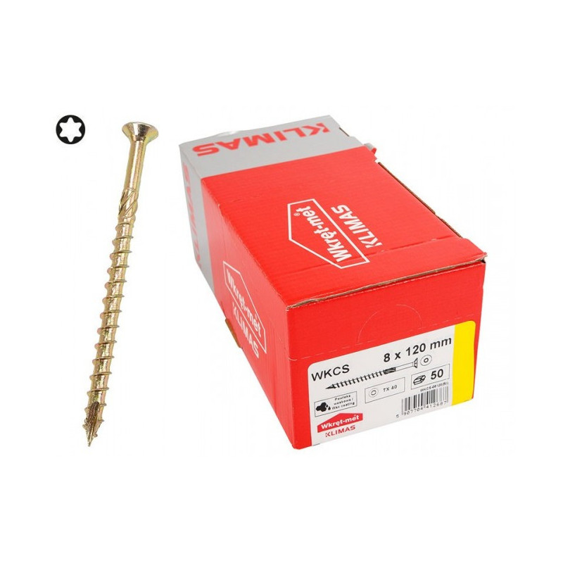 Wkret-met WKCS Wood Screws - 8 x 160 mm, 50 pcs