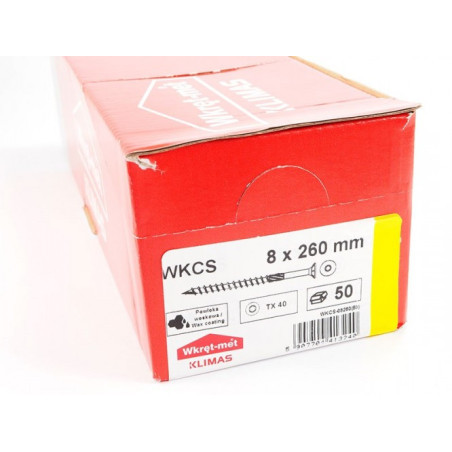 Wkret-met WKCS Wood Screws - 8 x 260 mm, 50 pcs