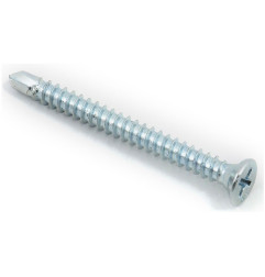 Gypsum To Steel Self-drilling Screw - White, 3.9 x 40 mm