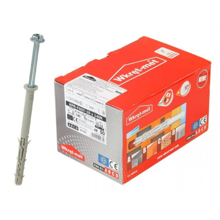 Wkret-met KPR-FAST K Frame Plugs With Hex & Torx Head Screw - 10 x 100 mm