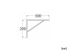 WSWP Reinforced Shelf Support Bracket - 300 x 200 mm, Scheme