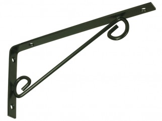 WOP Ornamental Shelf Support Bracket - 250 x 125 mm, Black
