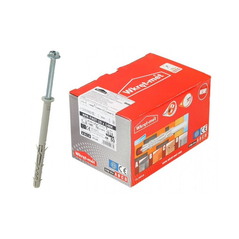 Wkret-met KPR-FAST 10 K Frame Plugs With Hex & Torx Head Screw - 10 x 260 mm, 25 pcs