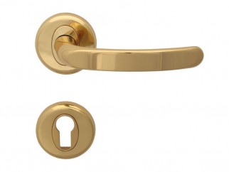 Regulus Door Handles - Gold, For cylinder