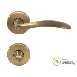 Дръжки за интериорни врати Forme Basic Clara - WC, Полиран бронз