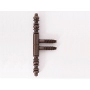 Double Decorative Screw Door Hinge - 9 mm, Bronze