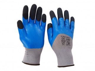 Чифт защитни работни ръкавици топени в двоен нитрил Chimera Lux