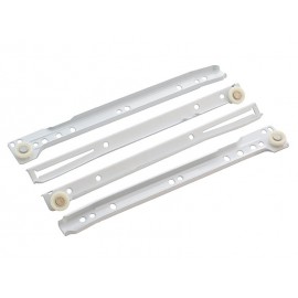 KAMA Roller Drawer Slides - 350 mm, White, Pair