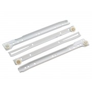 KAMA Roller Drawer Slides - 450 mm, White, Pair