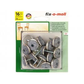 Fix-o-moll Parquet-gliders With Screw - ∅24 mm, 16 pc
